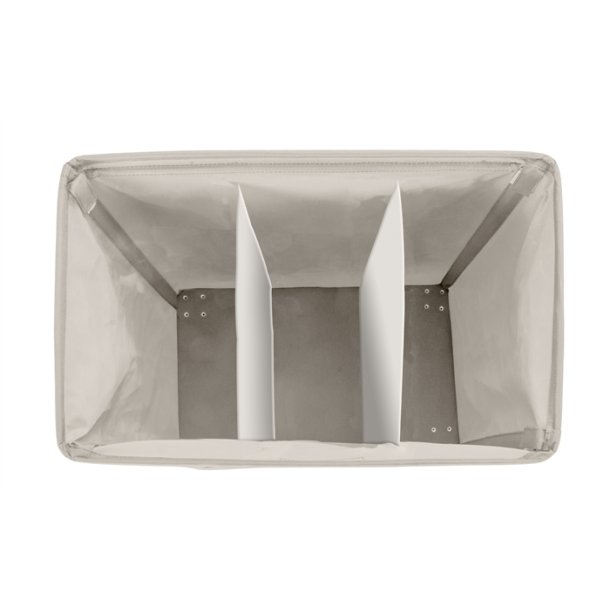 Vasketjskurv m. sortering og hjul, beige, Wenko