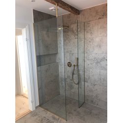 Messing glassttte til brusevg (loft) mat finish - Aquatrend