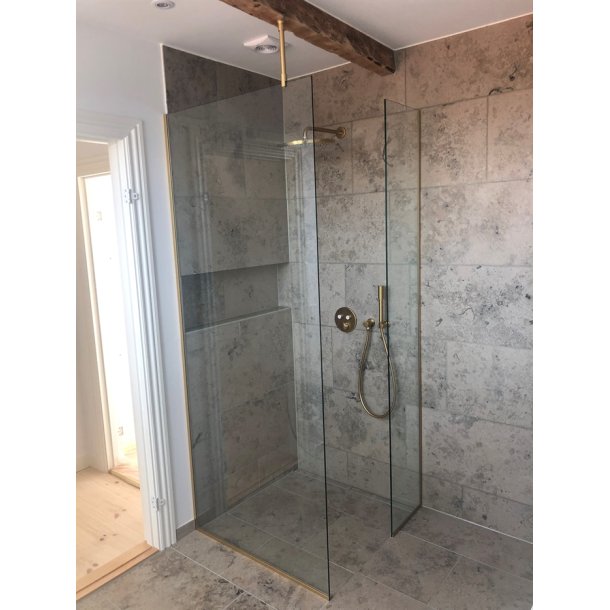 Messing glassttte til brusevg (loft) mat finish - Aquatrend