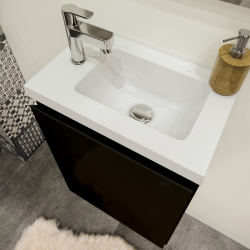 Badmbelst 40 cm, sort hjglans - ALLIBERT