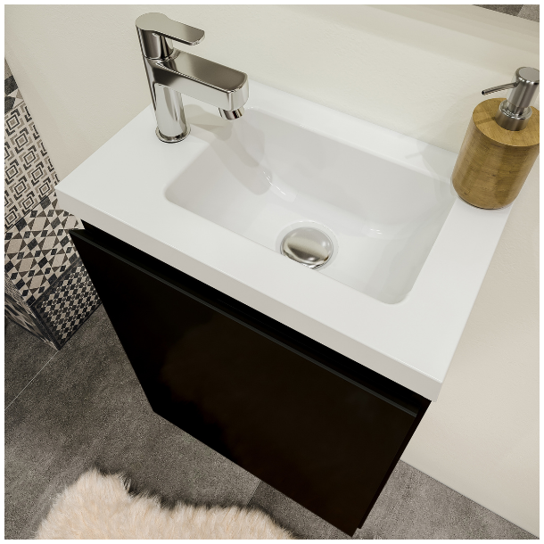 Badmbelst 40 cm, sort hjglans - ALLIBERT