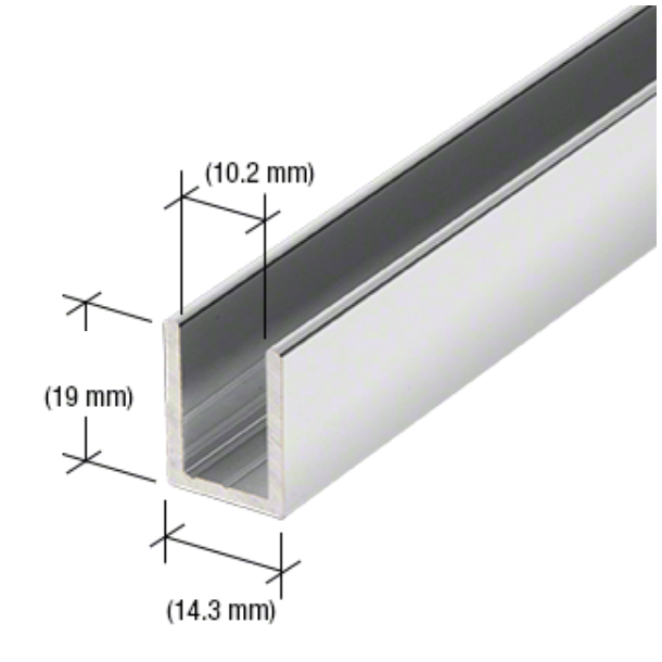 U-profil standard alu m. ttningsliste