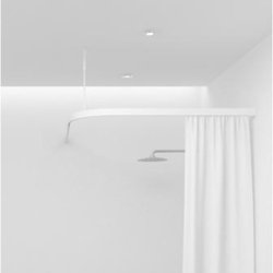 Badeforhngsstang vinkel, hjrne, hvid - Aquatrend