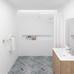 Badeforhngsstang vinkel, hjrne, hvid - Aquatrend