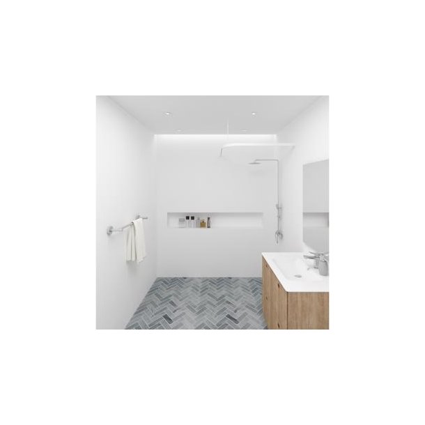 Badeforhngsstang vinkel, hjrne, hvid - Aquatrend