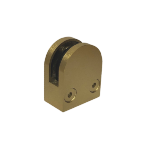 Glasklemme til brusevg - mat messing