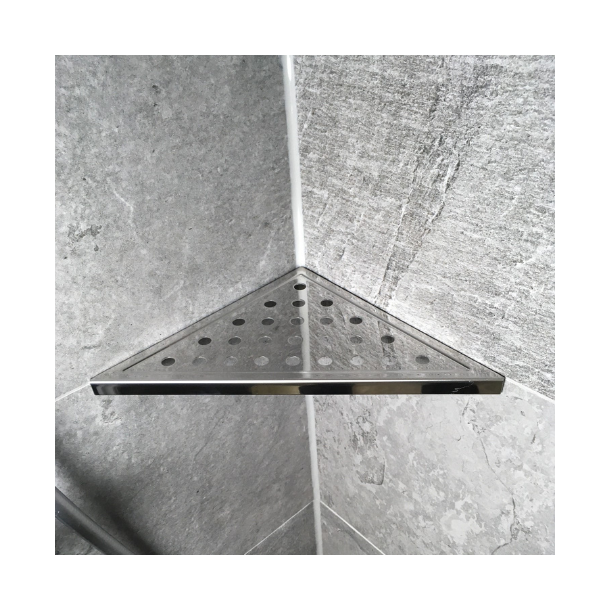 Hjrnehylde til bad, rustfrit stl, poleret - Aquatrend