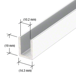 U-profil hvid til brusevg