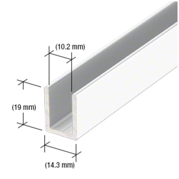 U-profil hvid til brusevg