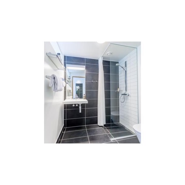 Loftmonteret skinne til badeforhng, 120 cm - Aquatrend