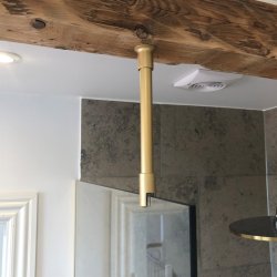 Messing glassttte til brusevg (loft) mat finish - Aquatrend