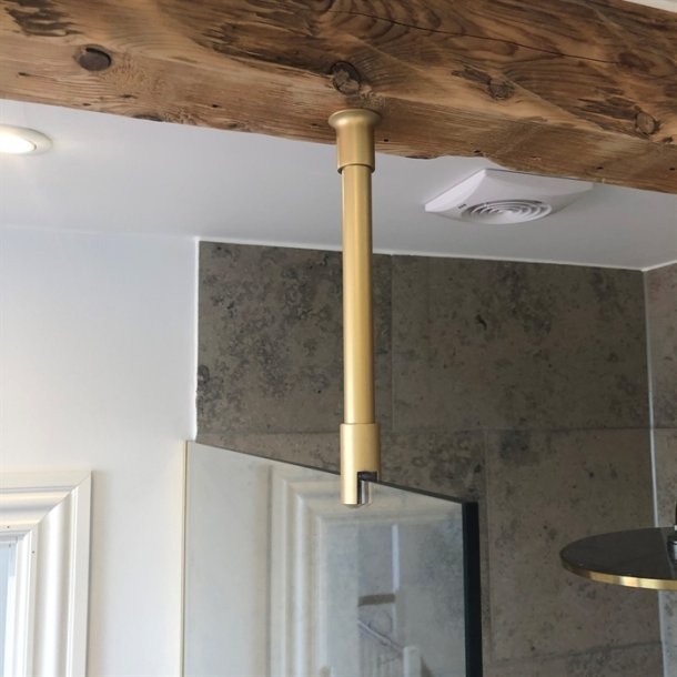 Messing glassttte til brusevg (loft) mat finish - Aquatrend