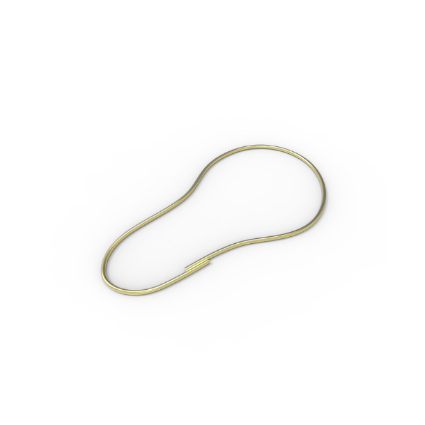 Messing ringe til badeforhng, 12-pak