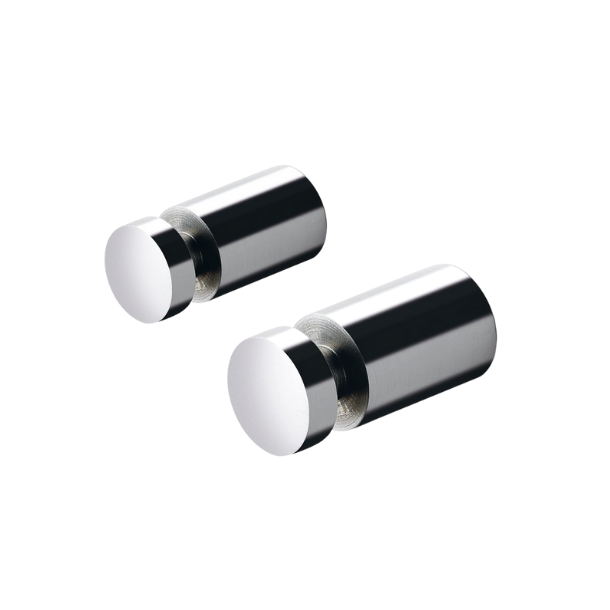 Knager 2 stk. - poleret rustfrit stl, Slim Line