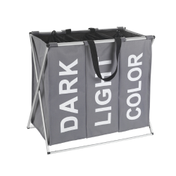 Trio vasketjsskurv m. sortering, gr, Wenko