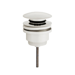 Bundventil push-up universal, mat hvid - Aquatrend